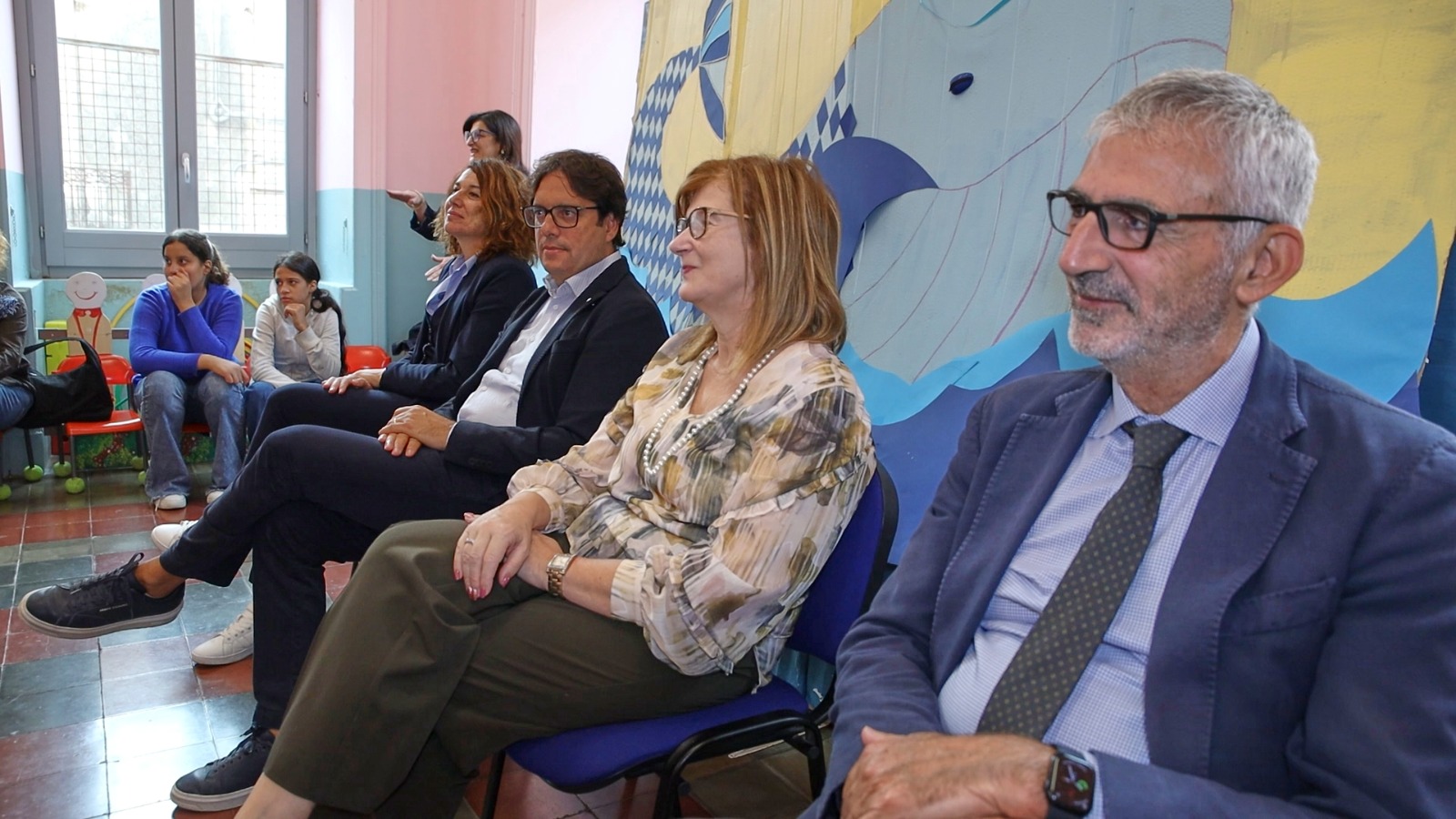 Il sindaco Cassì in visita all'I.C. Palazzello Vannantò